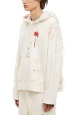Palm Angels Hoodie mit Farbklecks-Print Oversized / White - Image 4