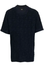Fendi FF Karligraphy jacquard T-shirt (Black) – Bild 5