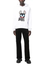 Ciro’s Pixelated Charm Icon Hoodie White - Image 2