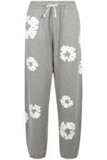 Denim Tearsdrawstring "Cotton Wreath" track pants