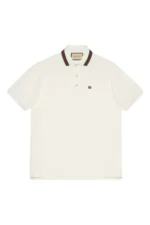 GUCCI Cotton piquet polo with Double G