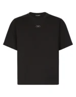 Dolce and Gabbana Cotton T-shirt with metal logo