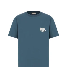 *Dior Charm T-Shirt, Relaxed Fit Blue Cotton Jersey