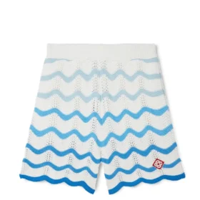 Casa Blanca Wavy Gradient Crochet Shorts