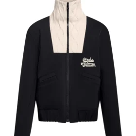 LOUIS VUITTON Knitted Collar Embroidered Technical Blouson