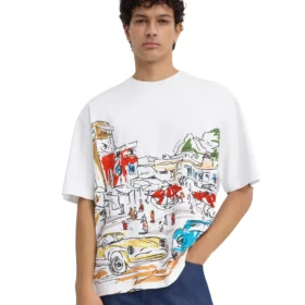 JACQUEMUS The Largo Capri Cars print t-shirt.