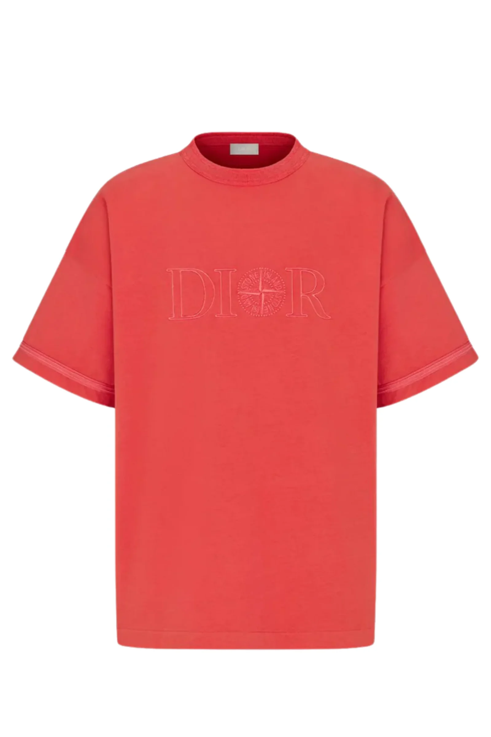 Dior And Stone Island T-Shirt Oversized Fit - Golden-Outlet.de