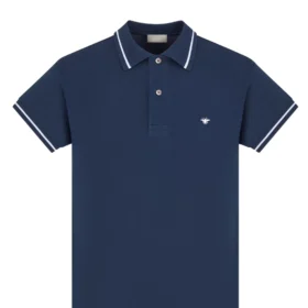 Dior Polo shirt Navy Blue with bee embroidery