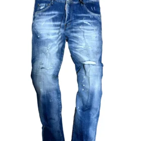 *Dsquared2 DSQ2 Brothers Blue Distressed Denim Jeans
