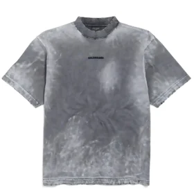 *Balenciaga Men's Back T-shirt Medium Fit in Grey