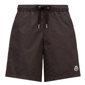 Moncler Monogram Print Swim Shorts