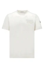 Moncler Embroidered Logo Cotton T-Shirt White
