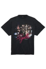 Balenciaga Women's Pigalle T-shirt Oversized in Black Faded