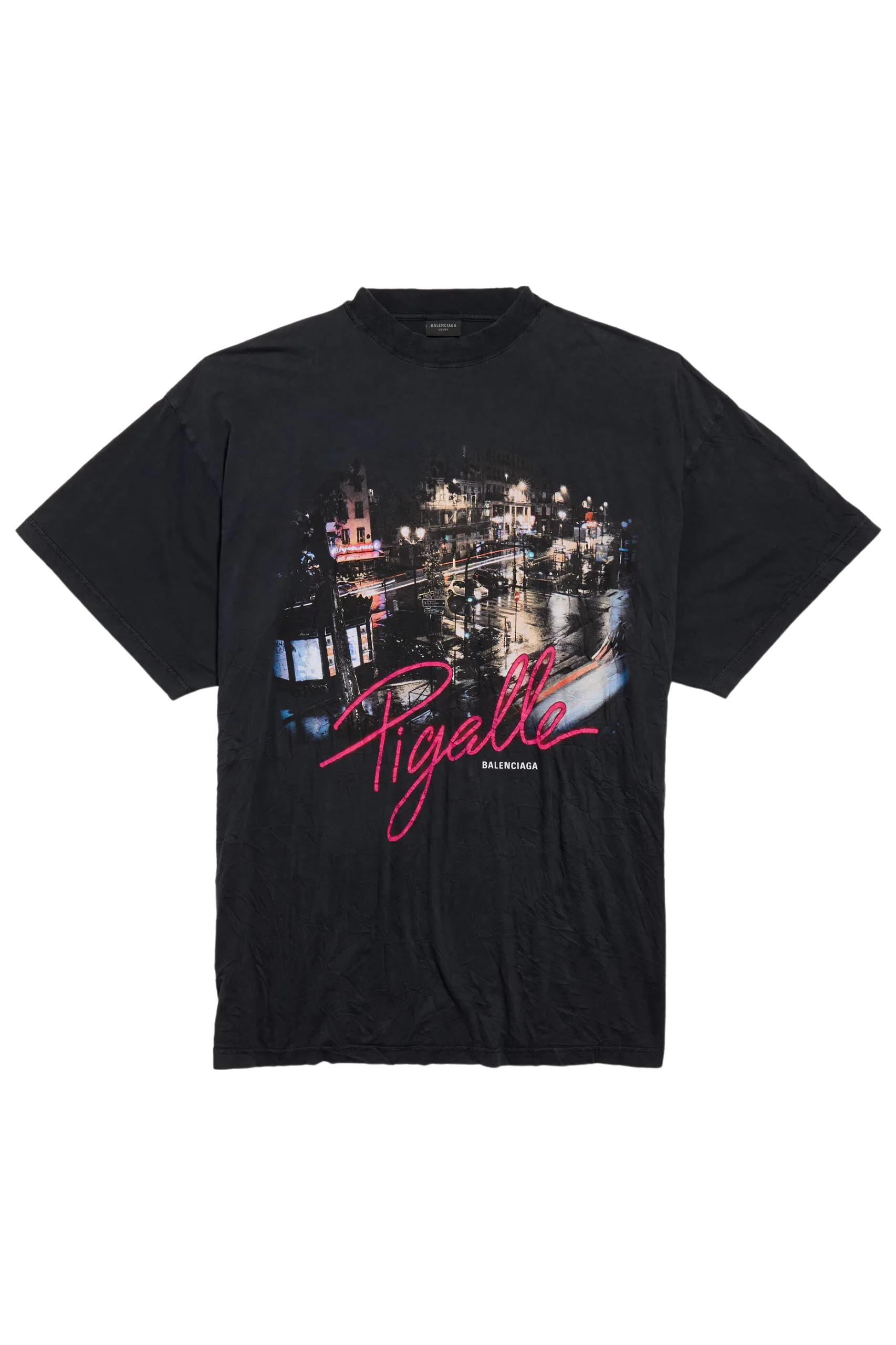 (XXX) 787349TRVO11041_1 Balenciaga Women's Pigalle T-shirt Oversized in Black Faded – Bild 1