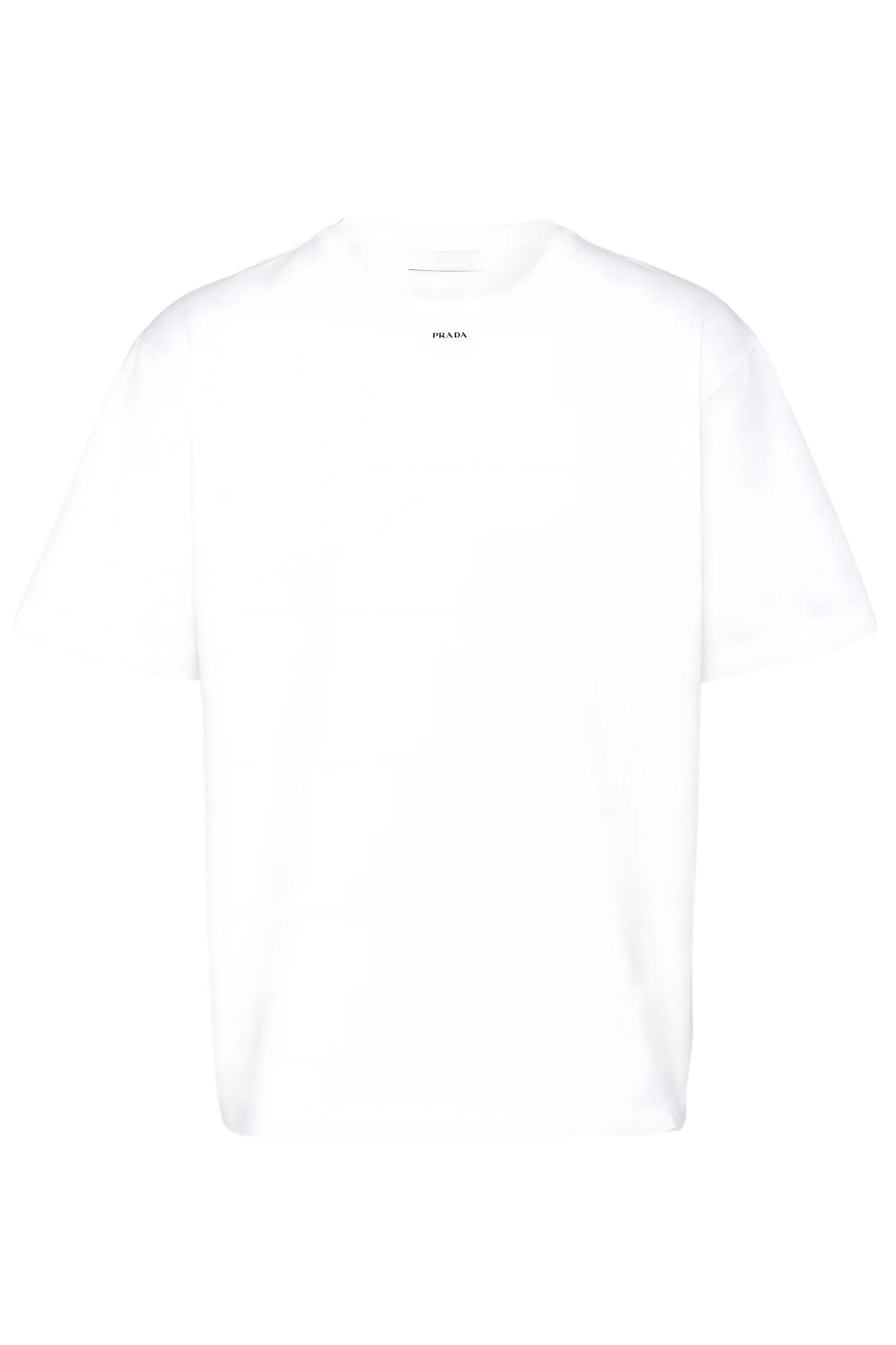 (XXX) UJN843_12TQ_F0009_S_231_1 (1) Prada White Stretch cotton T-shirt with logo – Bild 1