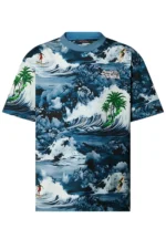 *Louis Vuitton Printed Short-Sleeved Cotton T-Shirt