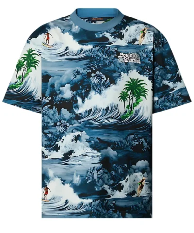 *Louis Vuitton Printed Short-Sleeved Cotton T-Shirt