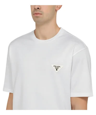 Prada Black Cotton Crew-Neck T-Shirt Men