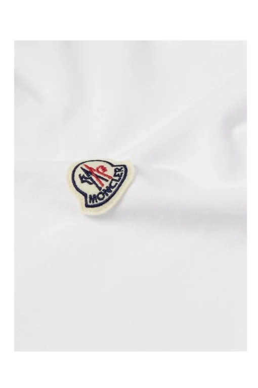 *Moncler Logo-Appliquéd Cotton-Jersey T-Shirt - White - Image 3
