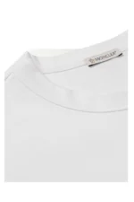 *Moncler Logo-Appliquéd Cotton-Jersey T-Shirt - White - Image 5