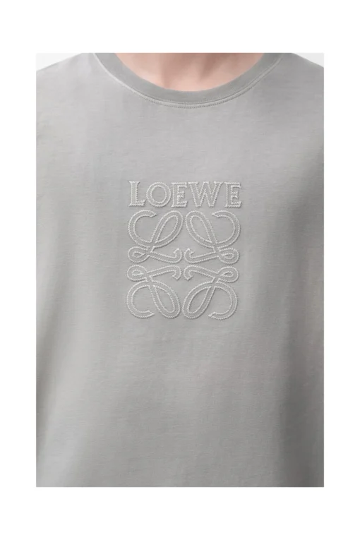 *Loewe Relaxed fit Light Grey T-shirt in cotton - Image 4