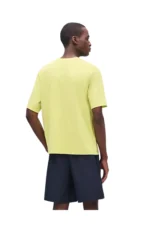 Hermes "H Puzzle" Lime t-shirt with leather detail - Image 2