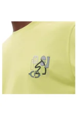 Hermes "H Puzzle" Lime t-shirt with leather detail - Image 3
