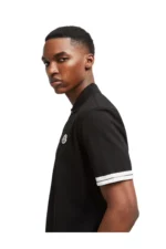 *Moncler Logo Black Cotton Piquet Polo Shirt – Bild 4