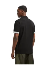 *Moncler Logo Black Cotton Piquet Polo Shirt – Bild 5