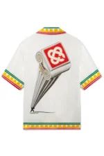 Casa Blanca Leaning Column Short Sleeve Silk Shirt – Bild 2