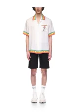 Casa Blanca Leaning Column Short Sleeve Silk Shirt – Bild 3