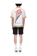 Casa Blanca Leaning Column Short Sleeve Silk Shirt – Bild 5