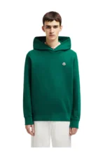Moncler Logo Patch Cotton Hoodie - Image 4