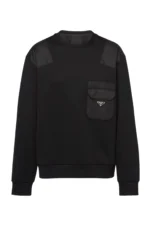 Prada Cotton sweatshirt with Re-Nylon details