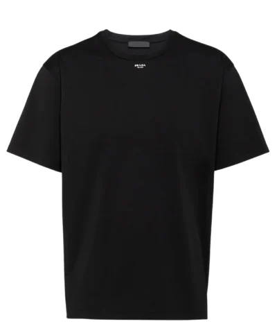 Prada Stretch cotton Black T-shirt with logo