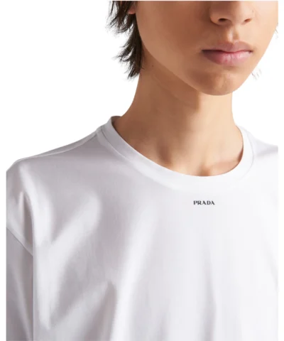 Prada Stretch cotton White T-shirt with logo