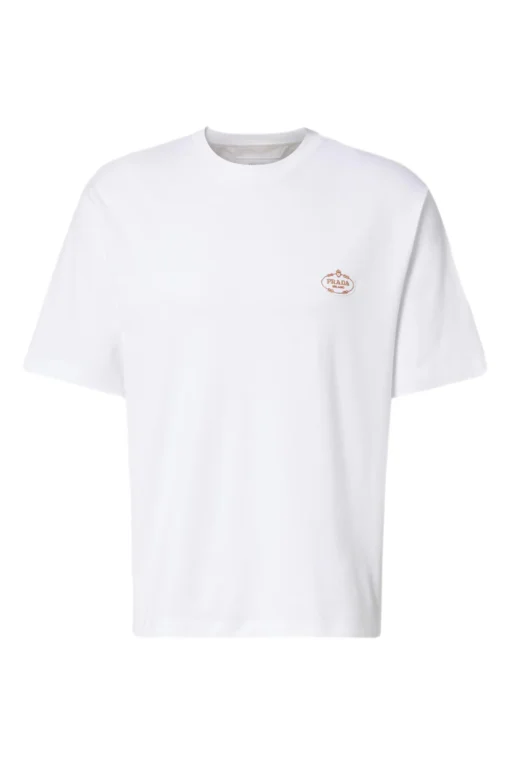 Prada Interlock cotton jersey T-shirt - Image 1