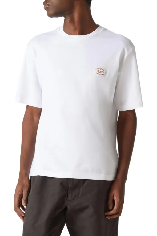 Prada Interlock cotton jersey T-shirt - Image 2