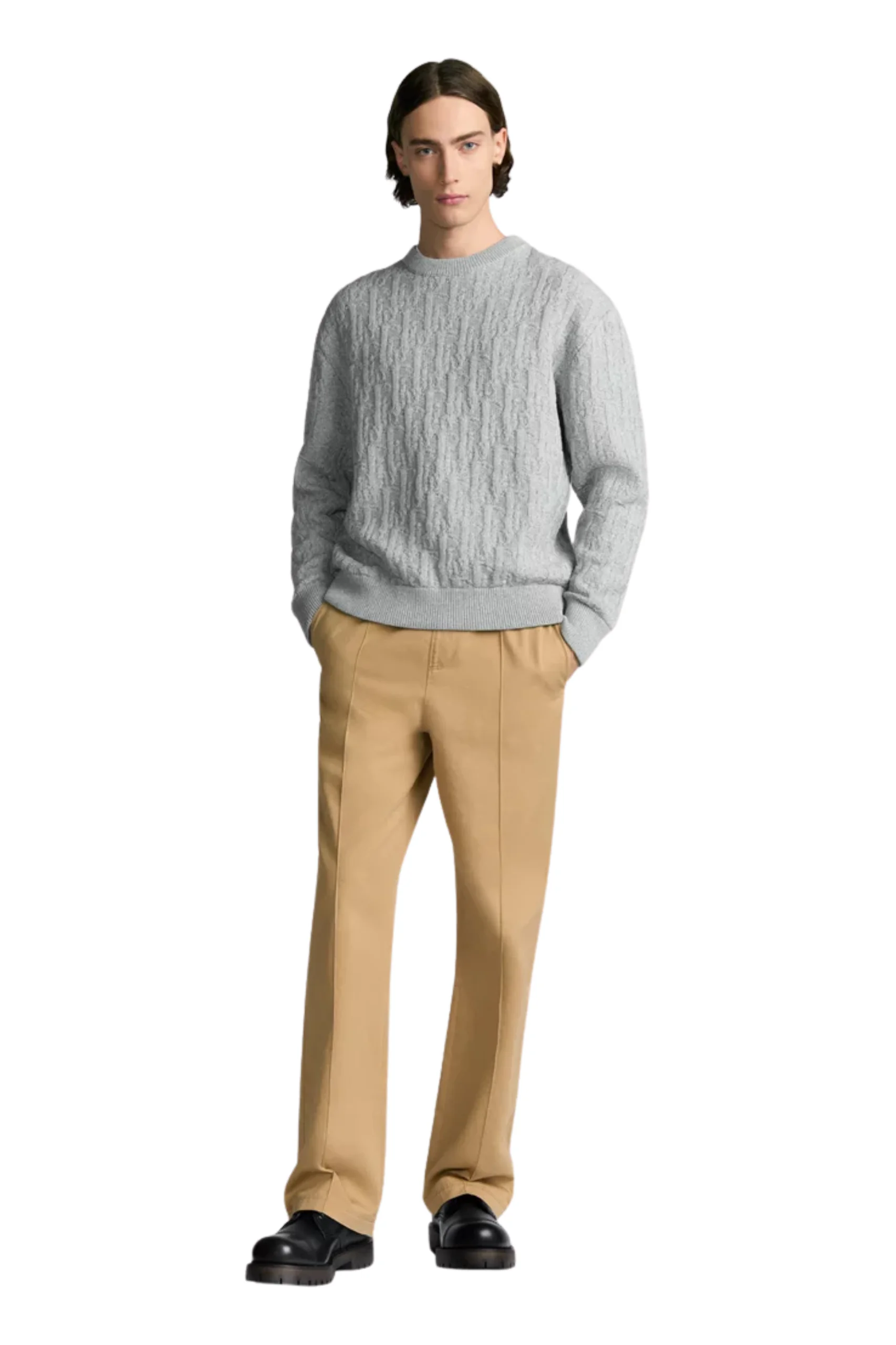 (XXX) 513M634A7003_C880_3 Dior Oblique Pullover Grey - Image 3