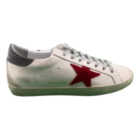 Golden Goose Men's Super-Star with red suede star