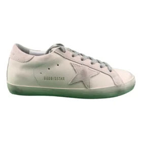 Golden Goose Super-Star with gray suede star and heel tab