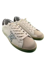 Golden Goose Women's Super-Star with silver star and brown glitter heel tab – Bild 2