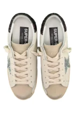Golden Goose Women's Super-Star with silver star and brown glitter heel tab – Bild 5