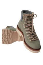 Brunello cucinelli Nubuck mountain-style boots with wool diagonal insert - Image 3