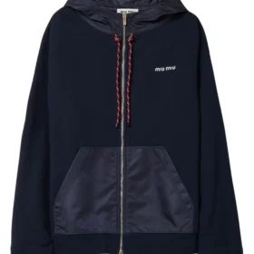Miu Miu Cotton fleece zipper hoodie
