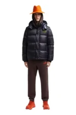 Moncler Cyclone 2-in-1 Hooded Short Down Jacket Dark Blue