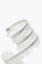 René Caovilla Chandelier Ivory Sandal 105 - Image 4