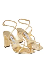 Azie 85  Gold Metallic Nappa Leather Sandals