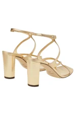 Azie 85  Gold Metallic Nappa Leather Sandals - Image 5