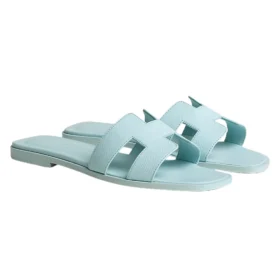 Hermes Oran sandal bleu brume